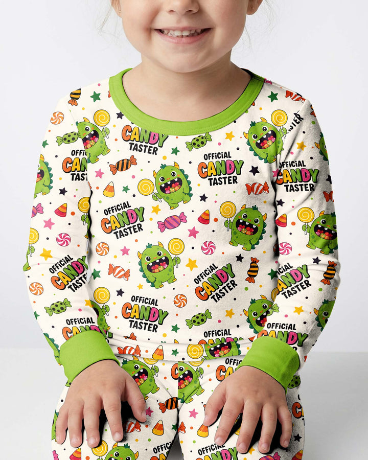 Halloween Official Candy Tester Bamboo Two Piece Long Sleeve Pajama Set