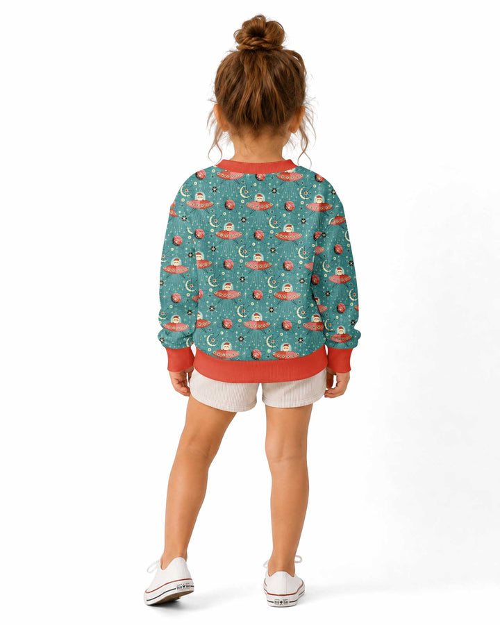 Atomic Santas in Space Bamboo Crewneck Sweatshirt