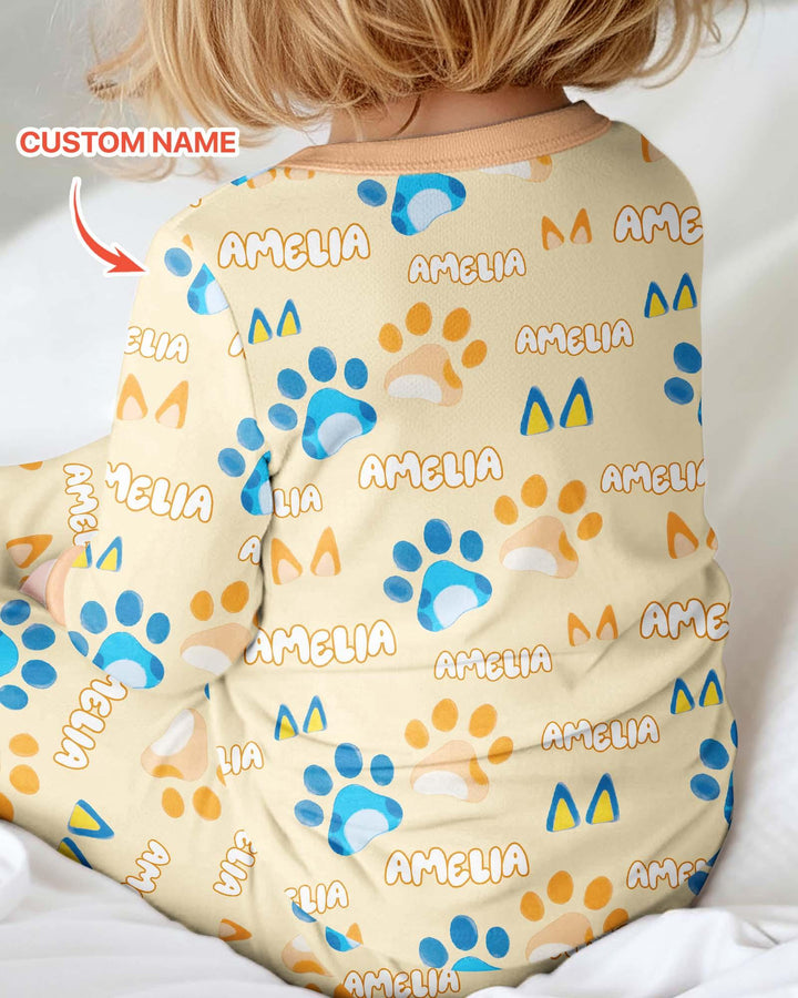 Custom Name Favourite Blue Dog Family Matching Bamboo Convertible Zippy
