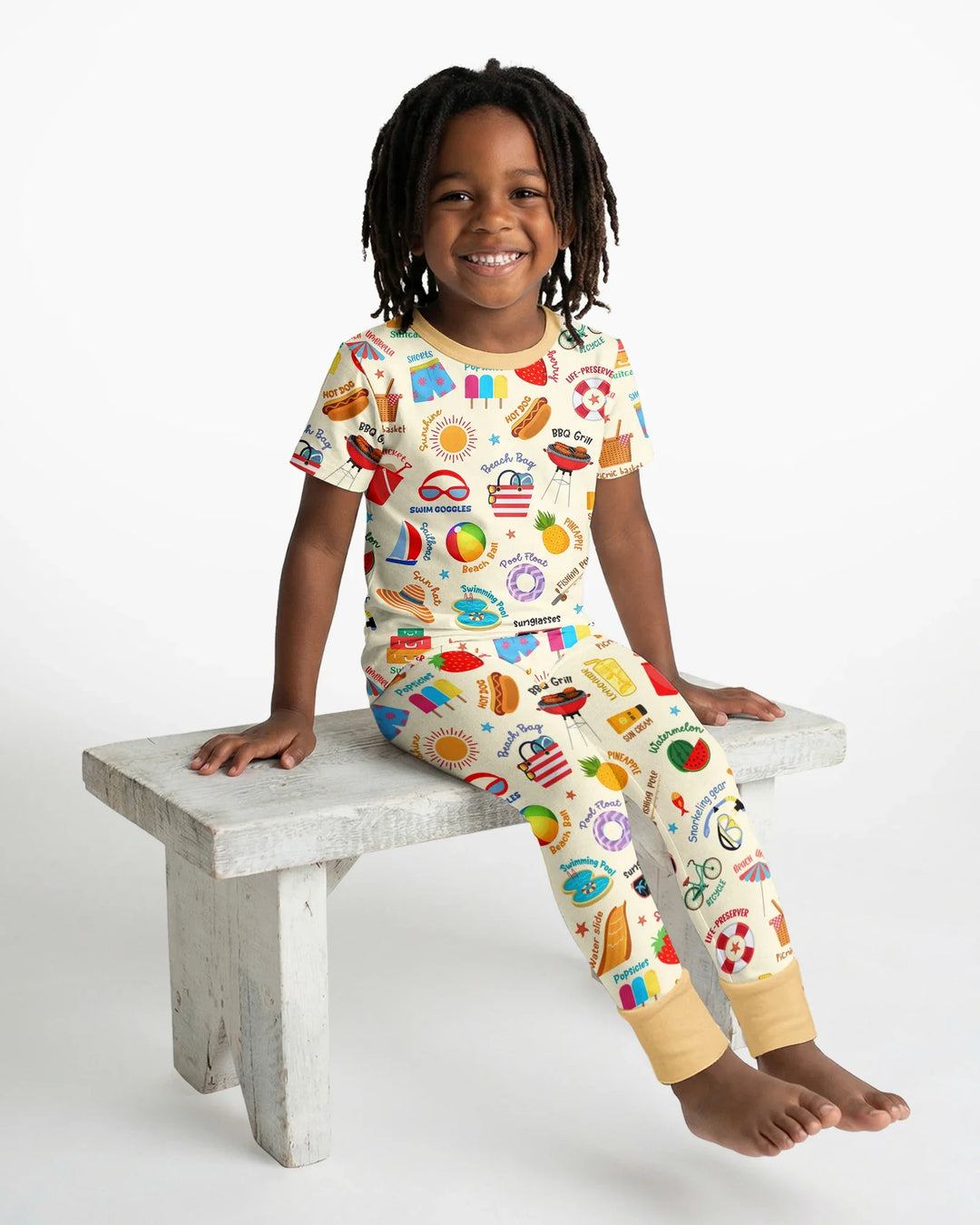 Love Summer Bamboo Two Piece Short Sleeve Pajama Set