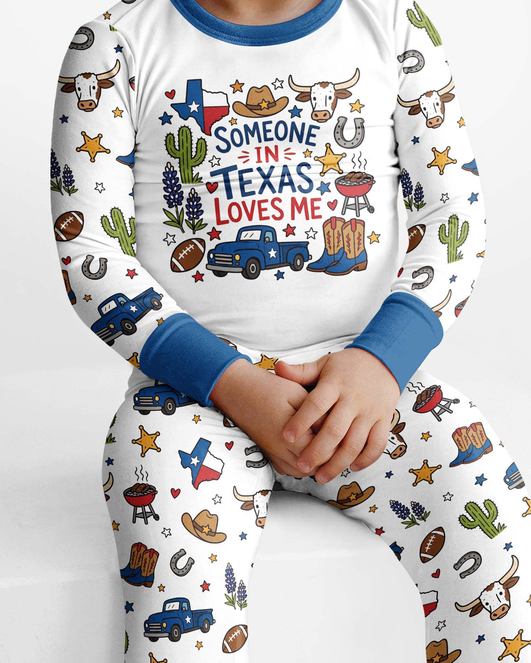 Someone in Texas Loves Me Bamboo Two Piece Long Sleeve Pajama Set
