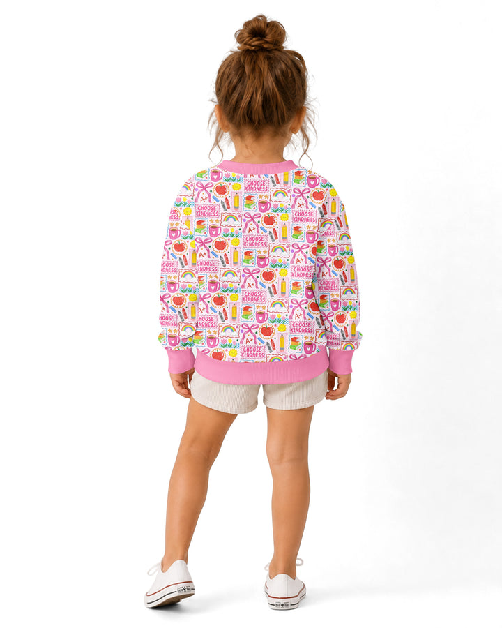Kindness School Girl Bamboo Crewneck Sweatshirt