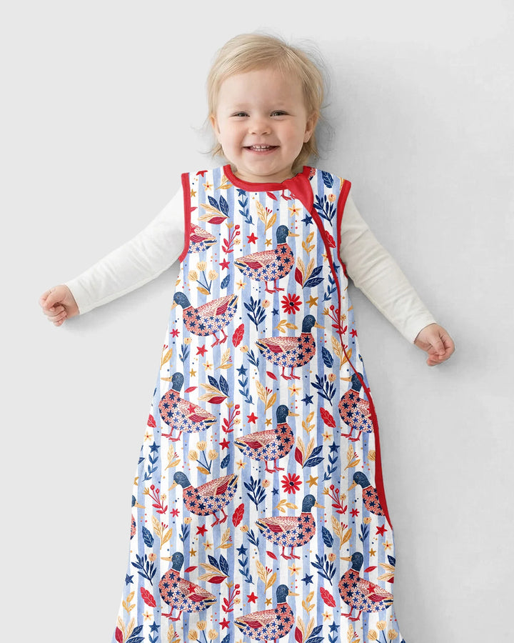 Patriotic Mallard Duck Bamboo Sleep Bag