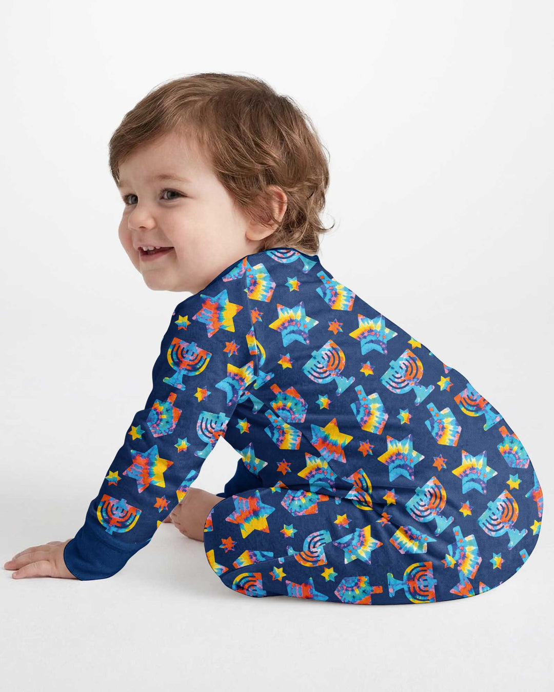 Hanukkah Tie Dye Matching Family Bamboo Convertible Zippy