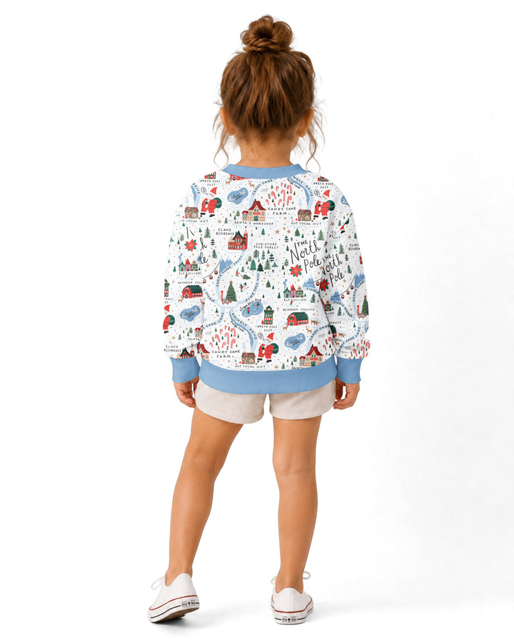 The North Pole Map Bamboo Crewneck Sweatshirt
