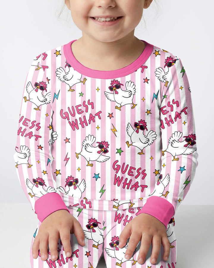 Guess What? Chicken Butt! Bamboo Two Piece Long Sleeve Pajama Set