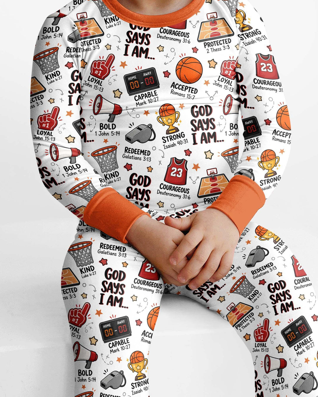Basketball God Says I Am Bamboo Two Piece Long Sleeve Pajama Set