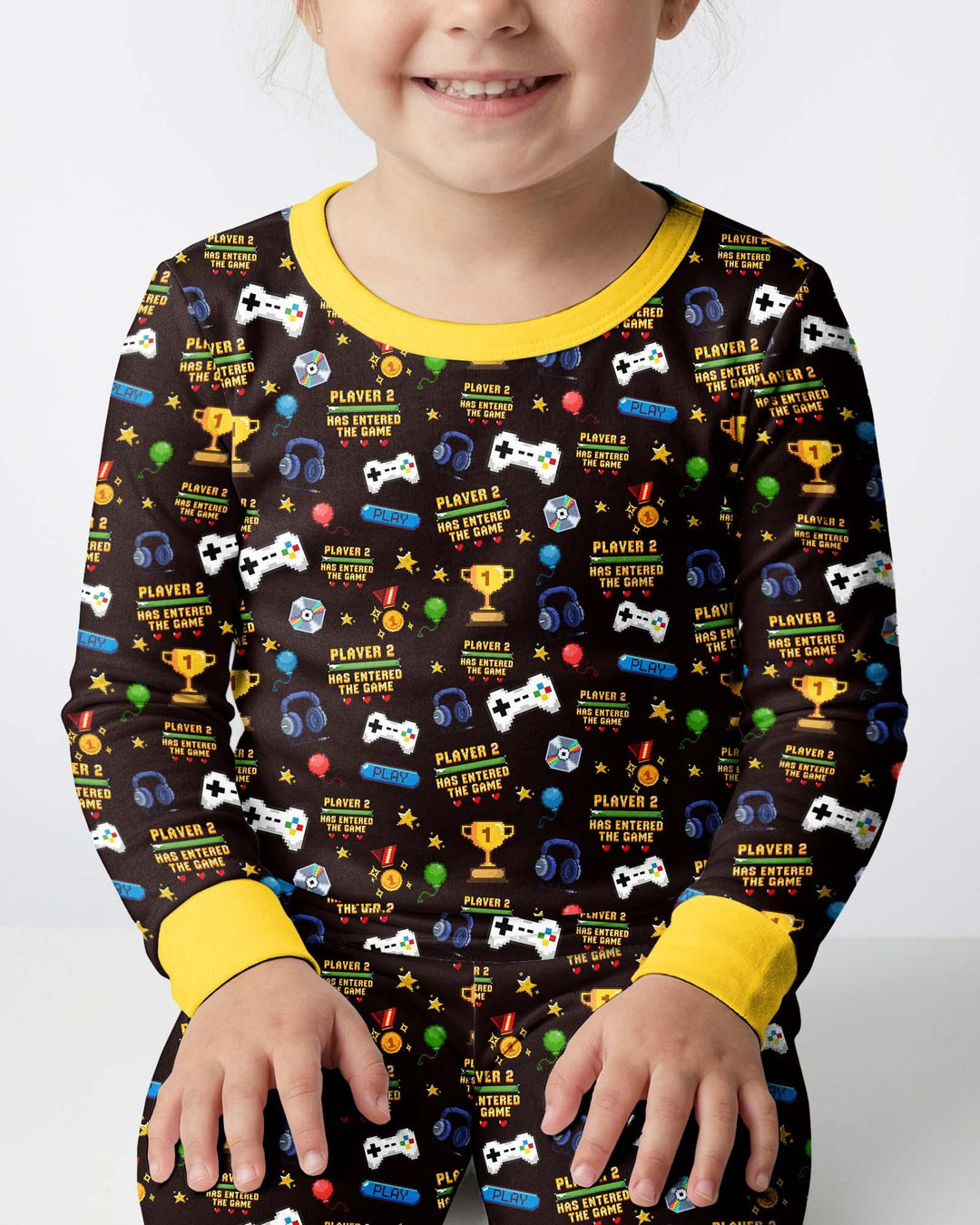 Leveled Up Daddy & Me Matching Bamboo Two Piece Long Sleeve Pajama Set