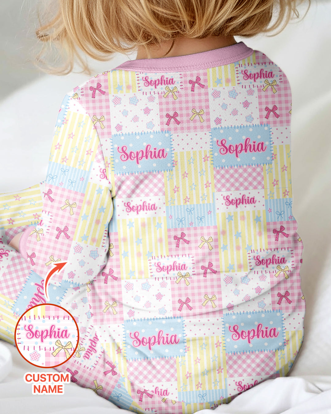 Custom Name Sweet Patchwork Bamboo Convertible Zippy