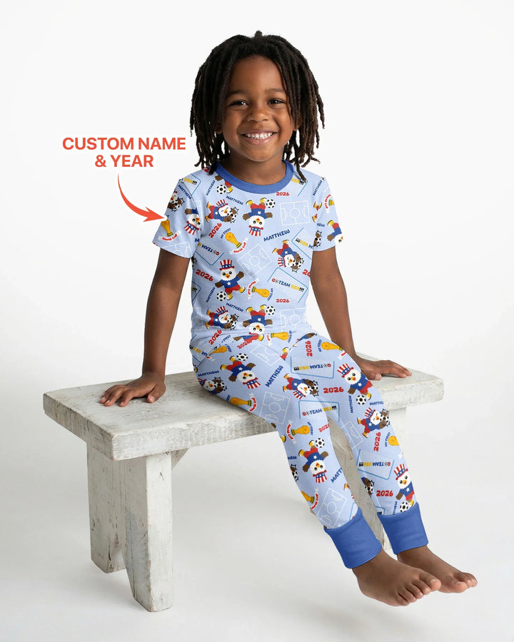 My First World Cup Bamboo Two Piece Short Sleeve Pajama Set