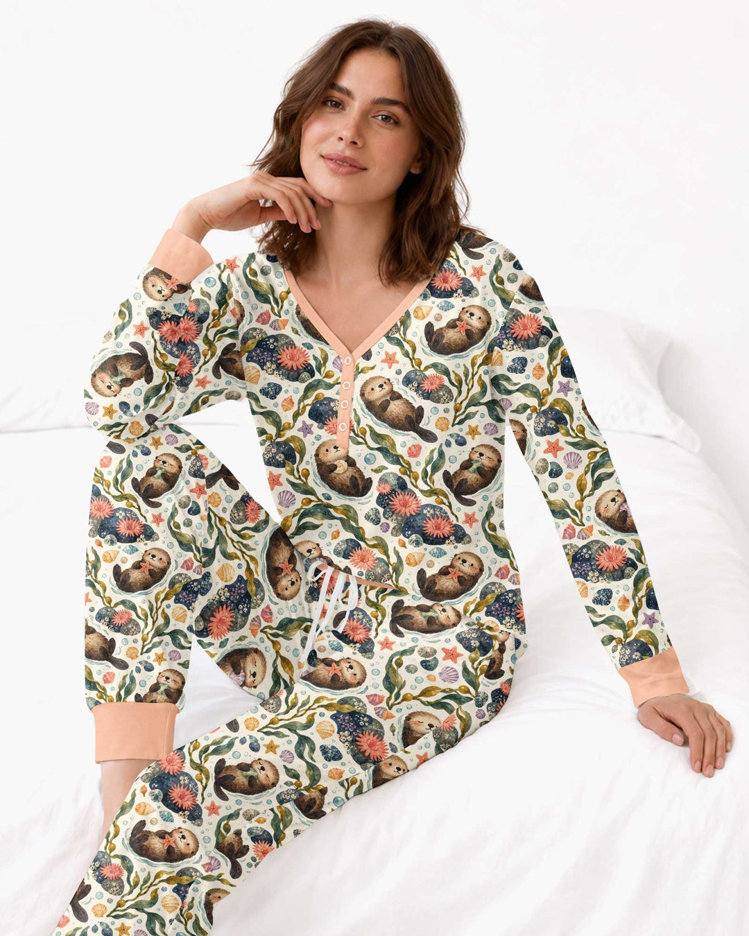 Otterly Dreamy Bamboo Women Pajama Set