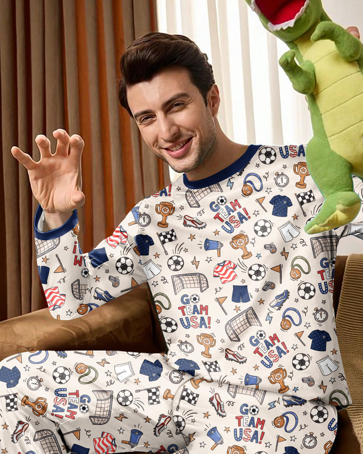 Soccer Go Team USA Bamboo Men's Pajama Set