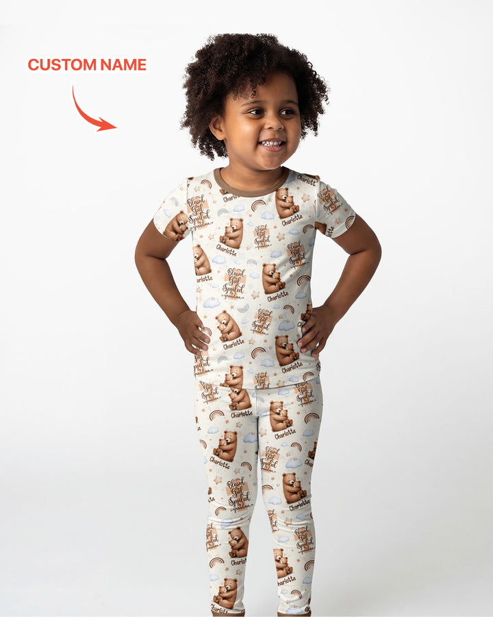 CUSTOM Template Bamboo Two Piece Short Sleeve Pyjamas Set