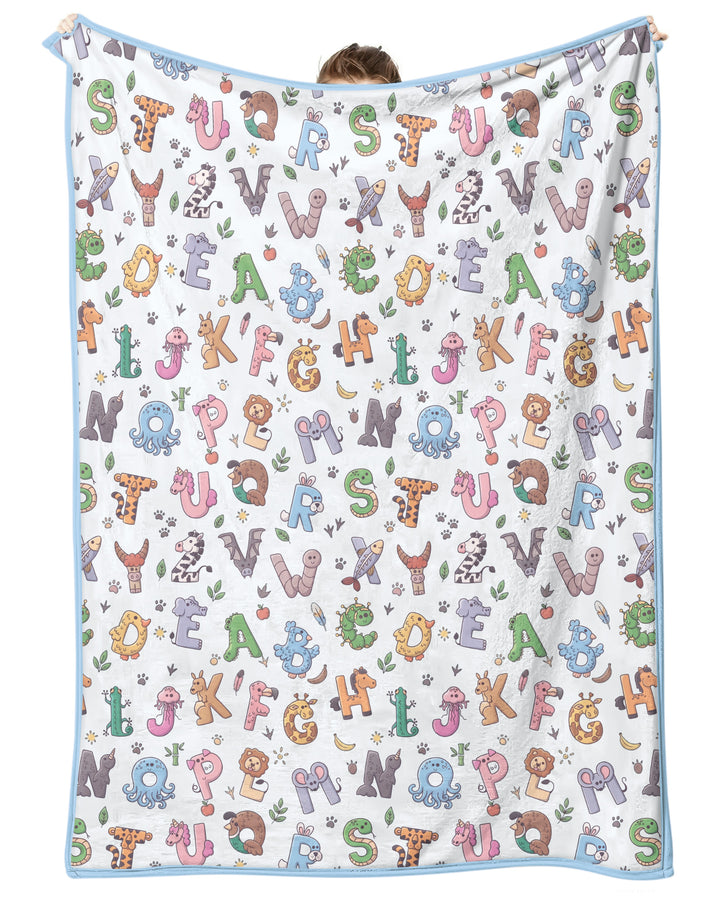 Animals Alphabet Bamboo Blanket