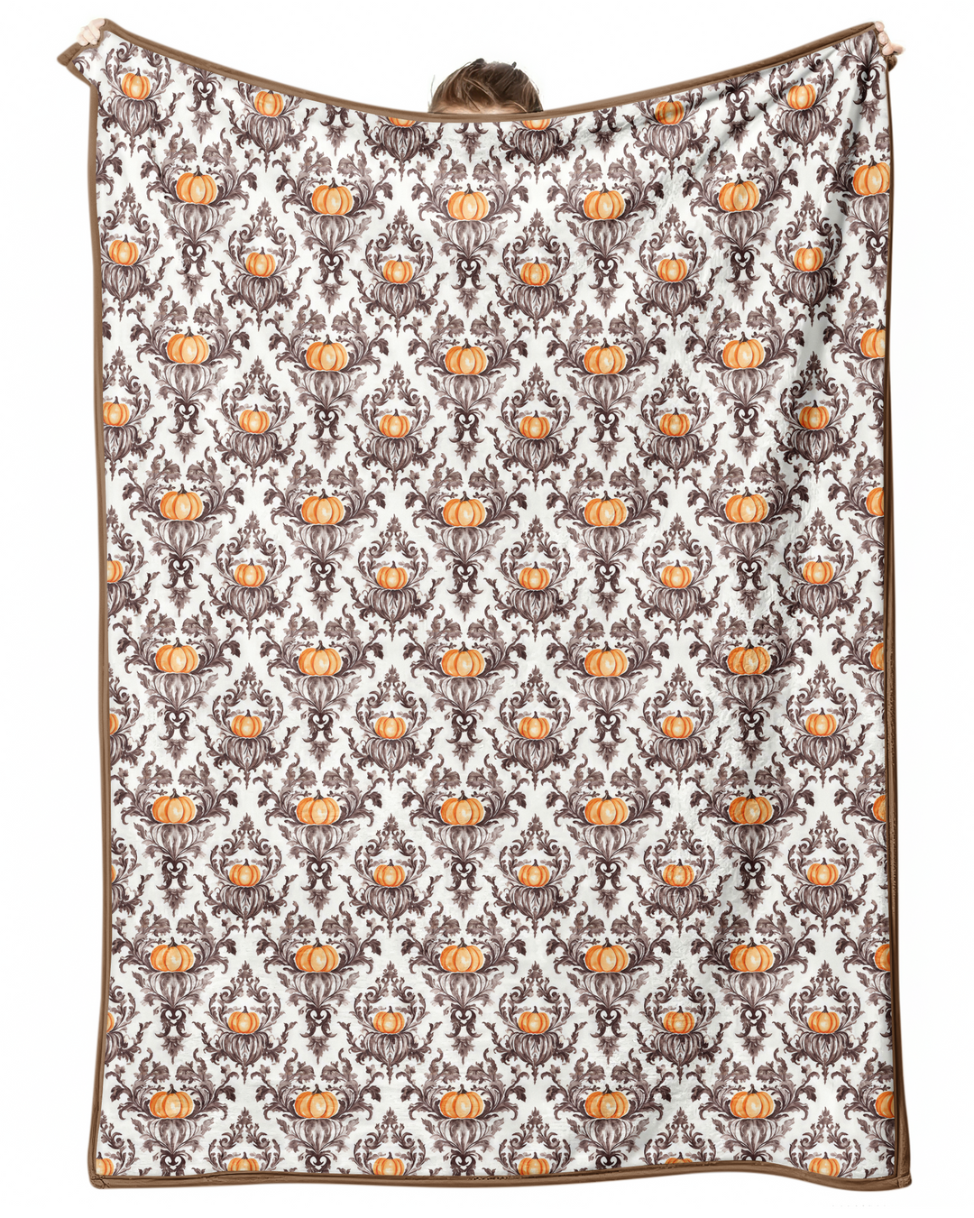 Pumpkin Toile Family Matching Bamboo Blanket