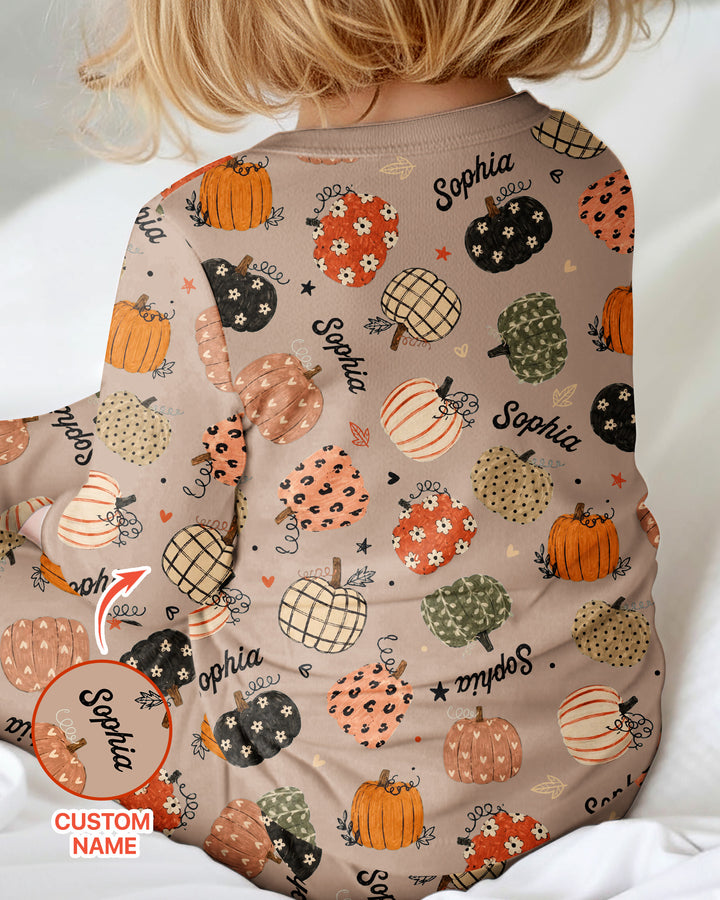 Custom Name Boho Pumpkin Bamboo Convertible Zippy