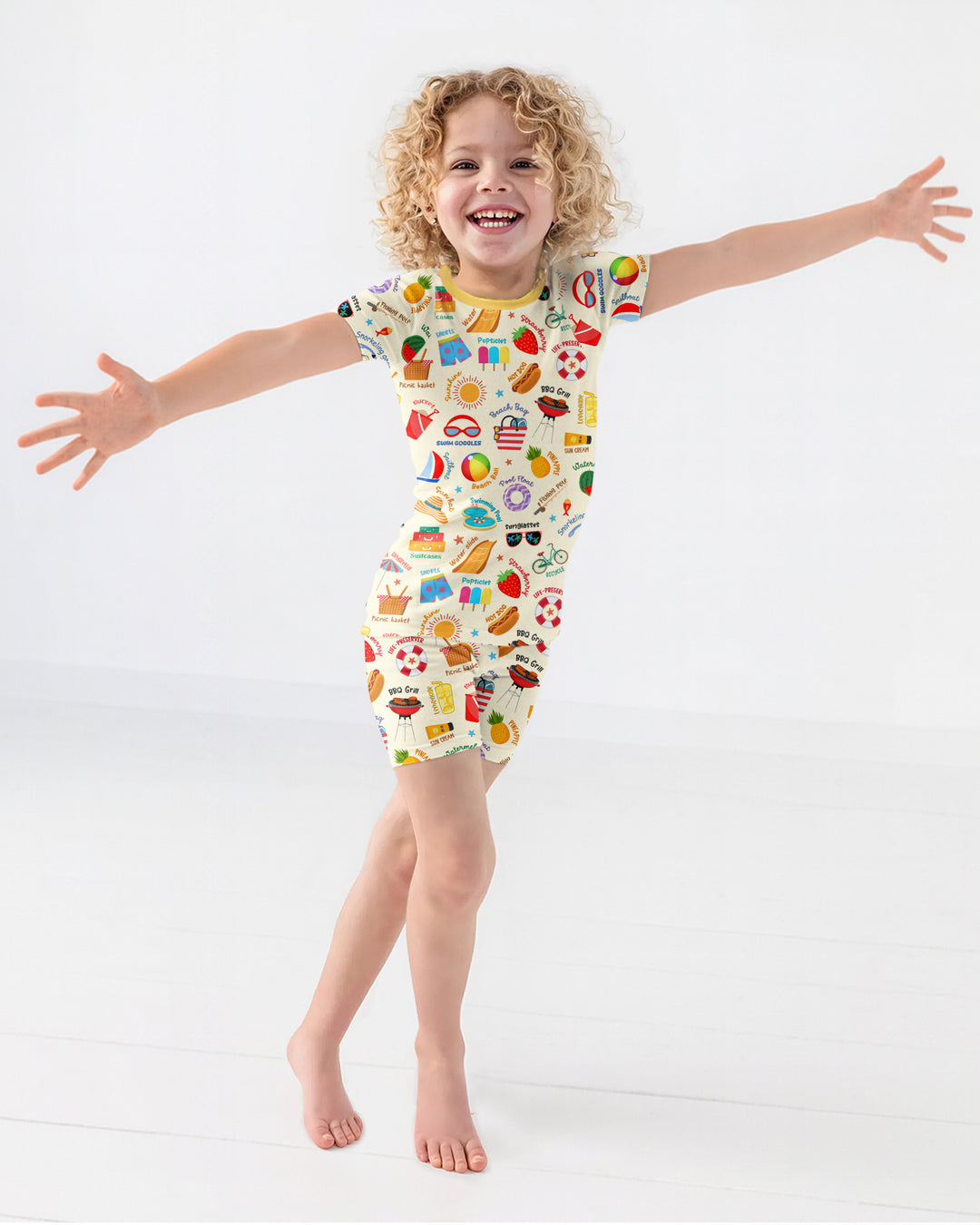 Love Summer Bamboo Two Piece Short Sleeve Shorts Pajama Set