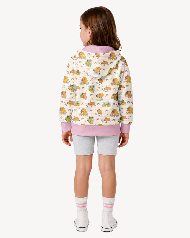 Sweet Study Capy Bamboo Zip Hoodie