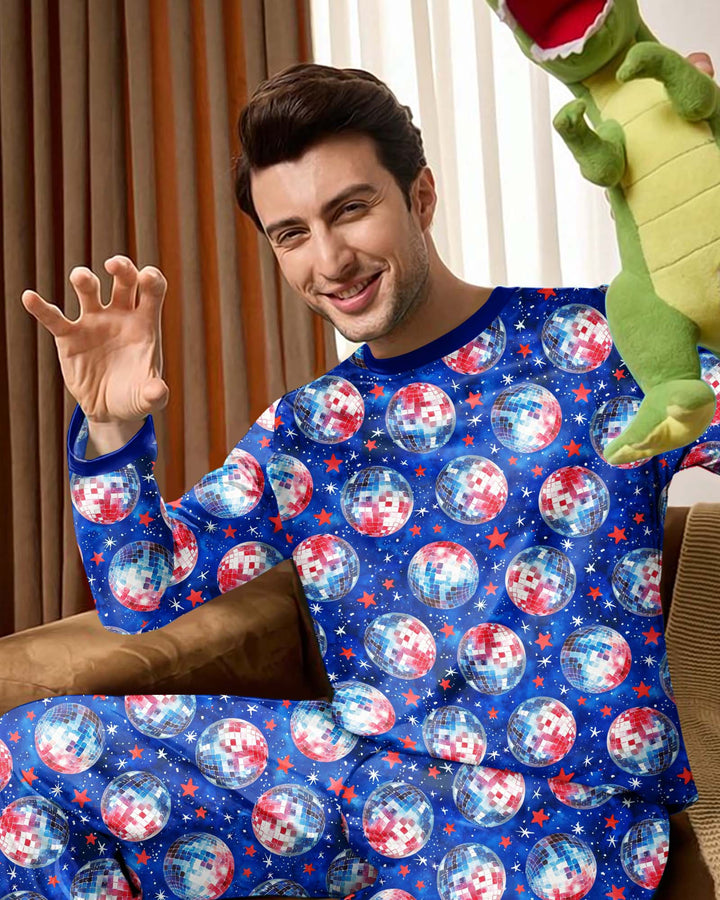 USA Disco Balls Bamboo Men's Pajama Set