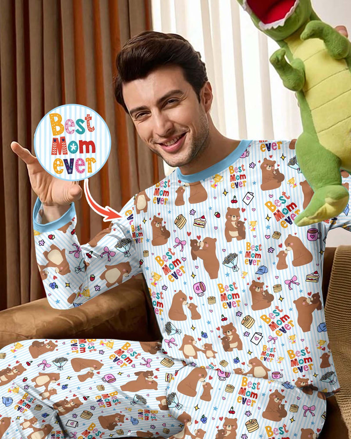 Best Mama Bear Ever Family Matching Bamboo Men's Pajama Set