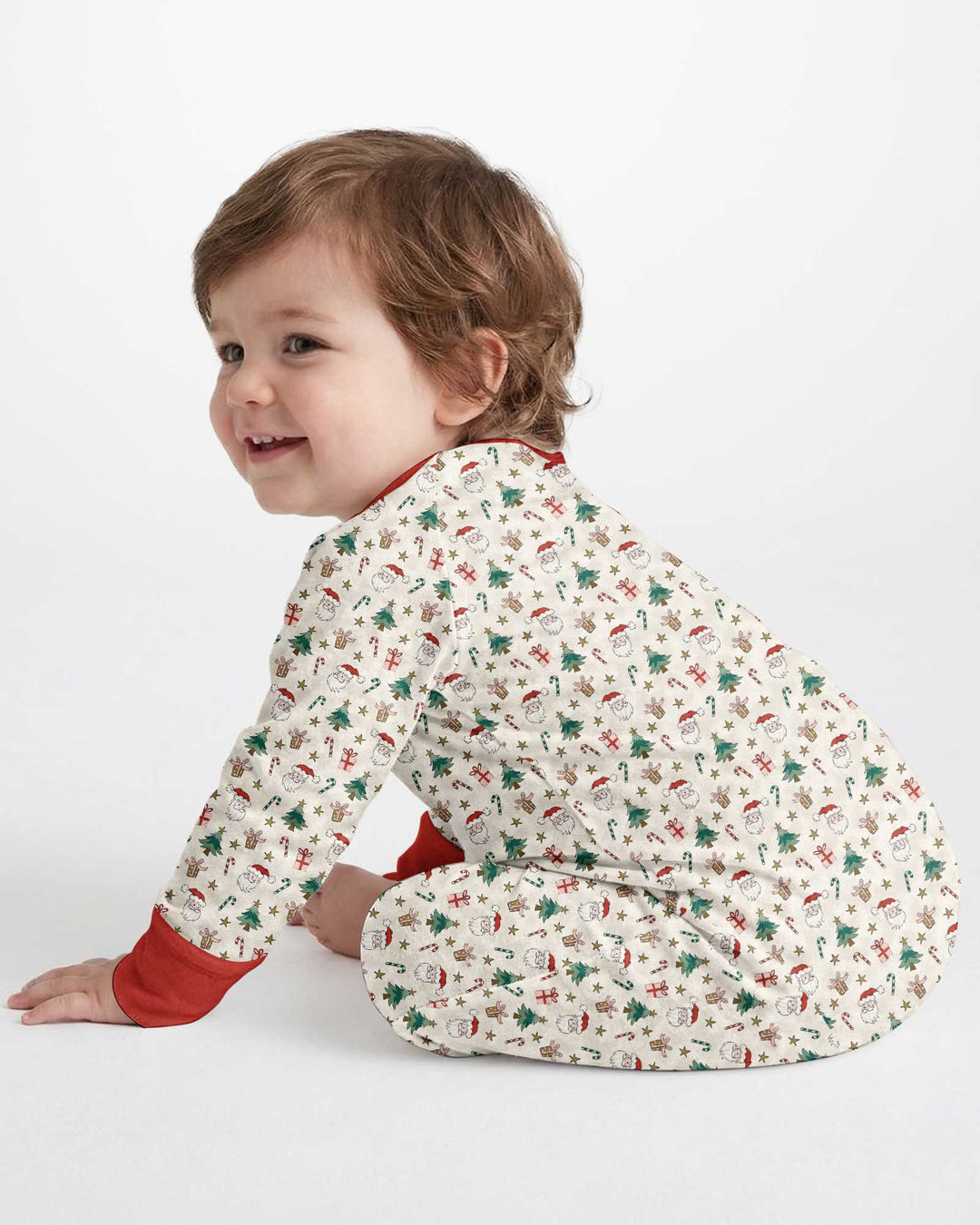 Vintage Santa Christmas Doodles Bamboo Convertible Zippy