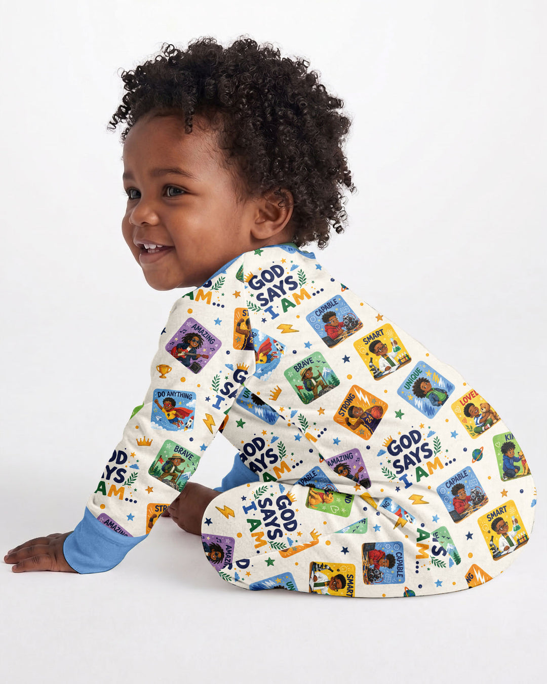 God Says I Am Black Boy Bamboo Convertible Zippy