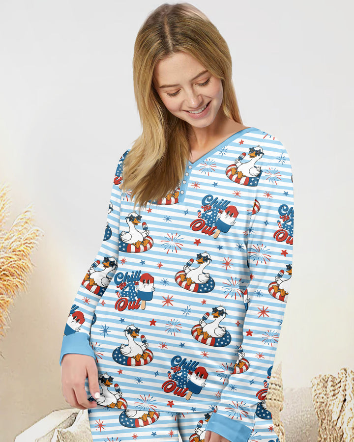Chill the Fourth Out Bamboo Women Pajama Set