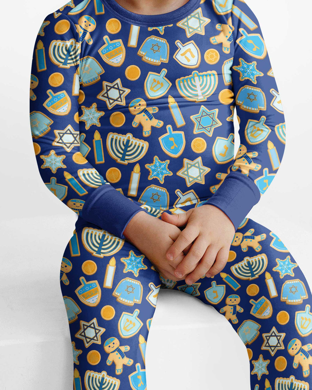 Hanukkah Cookies Bamboo Two Piece Long Sleeve Pajama Set