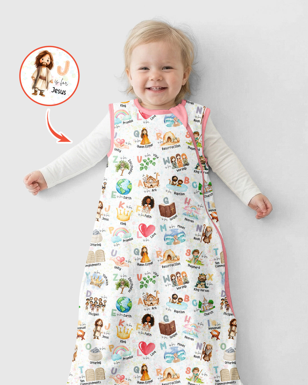 Bible ABC Alphabet Bamboo Sleep Bag