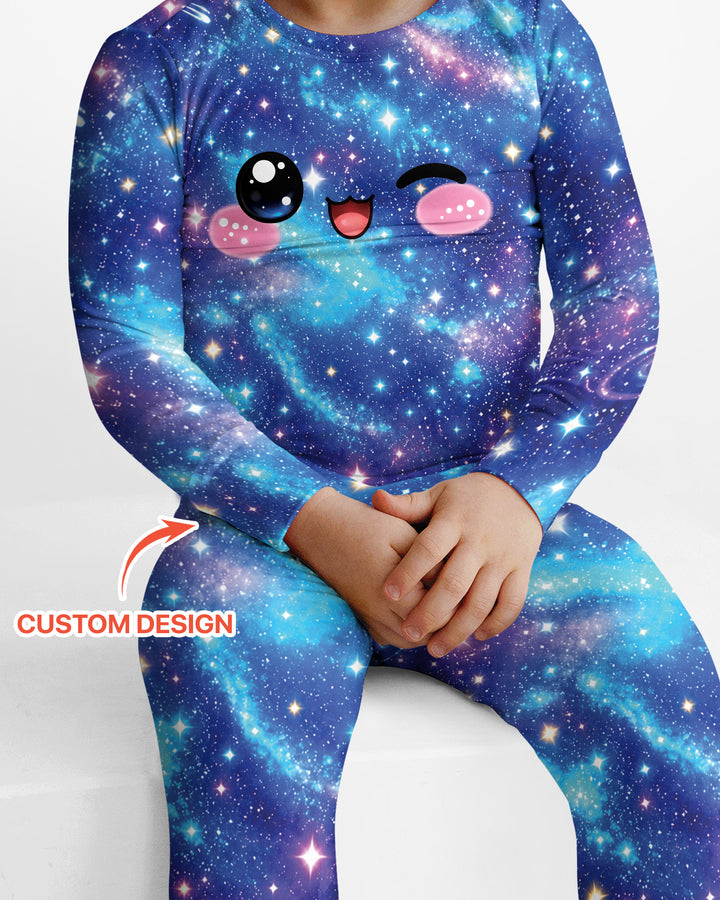 Matching Squishy Dumplings Costume Bamboo Two Piece Long Sleeve Pajama Set