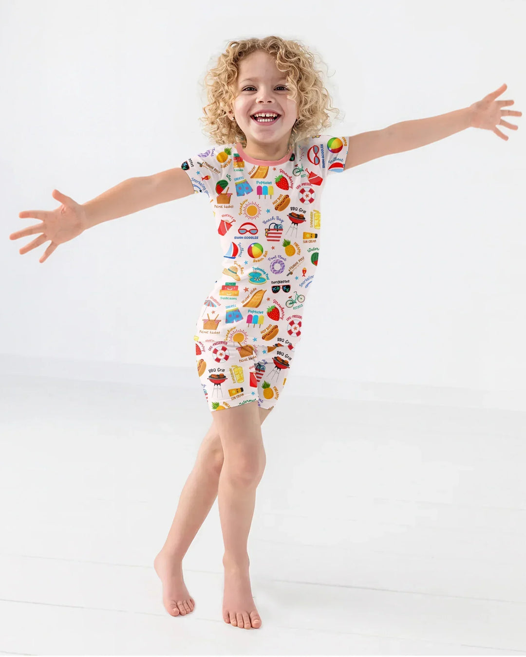 Love Summer Bamboo Two Piece Short Sleeve Shorts Pajama Set