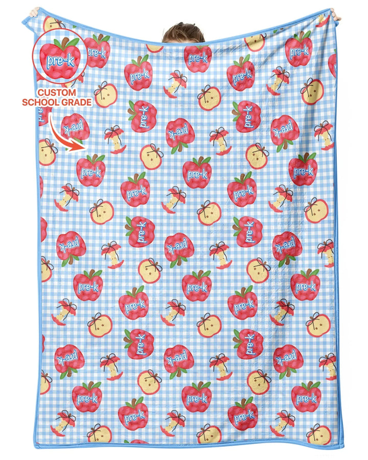 Custom School Grade Apple Days Bamboo Blanket