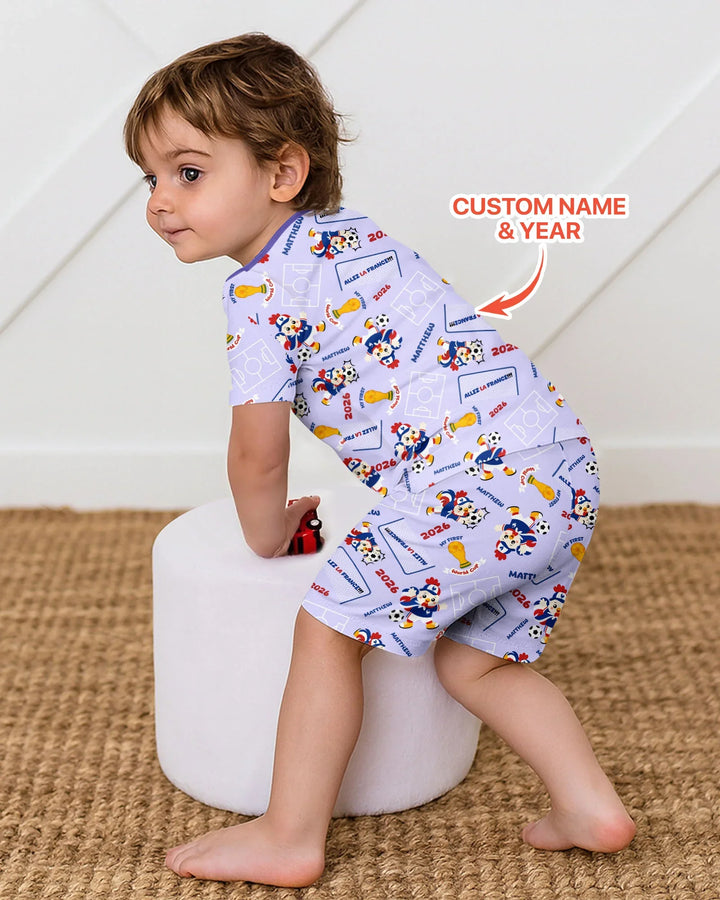 My First World Cup Bamboo Two Piece Short Sleeve Shorts Pajama Set