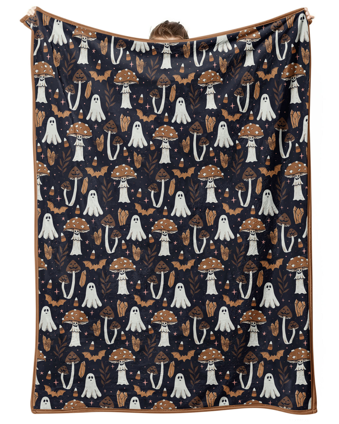 Retro Halloween Whimsy Bamboo Blanket