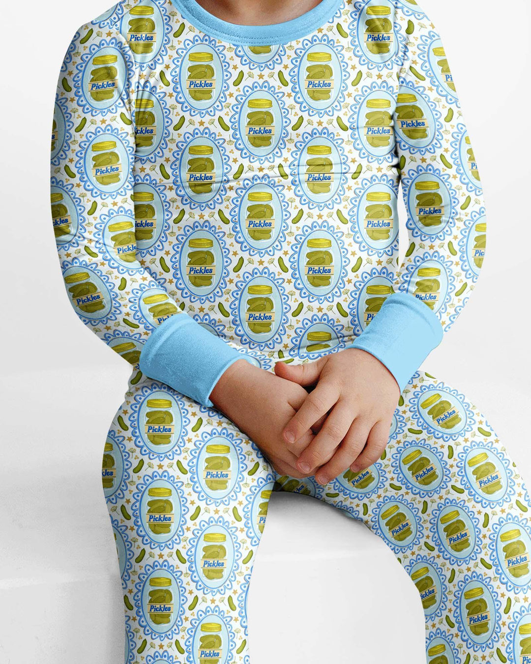 Pickle Coquette Bamboo Two Piece Long Sleeve Pajama Set