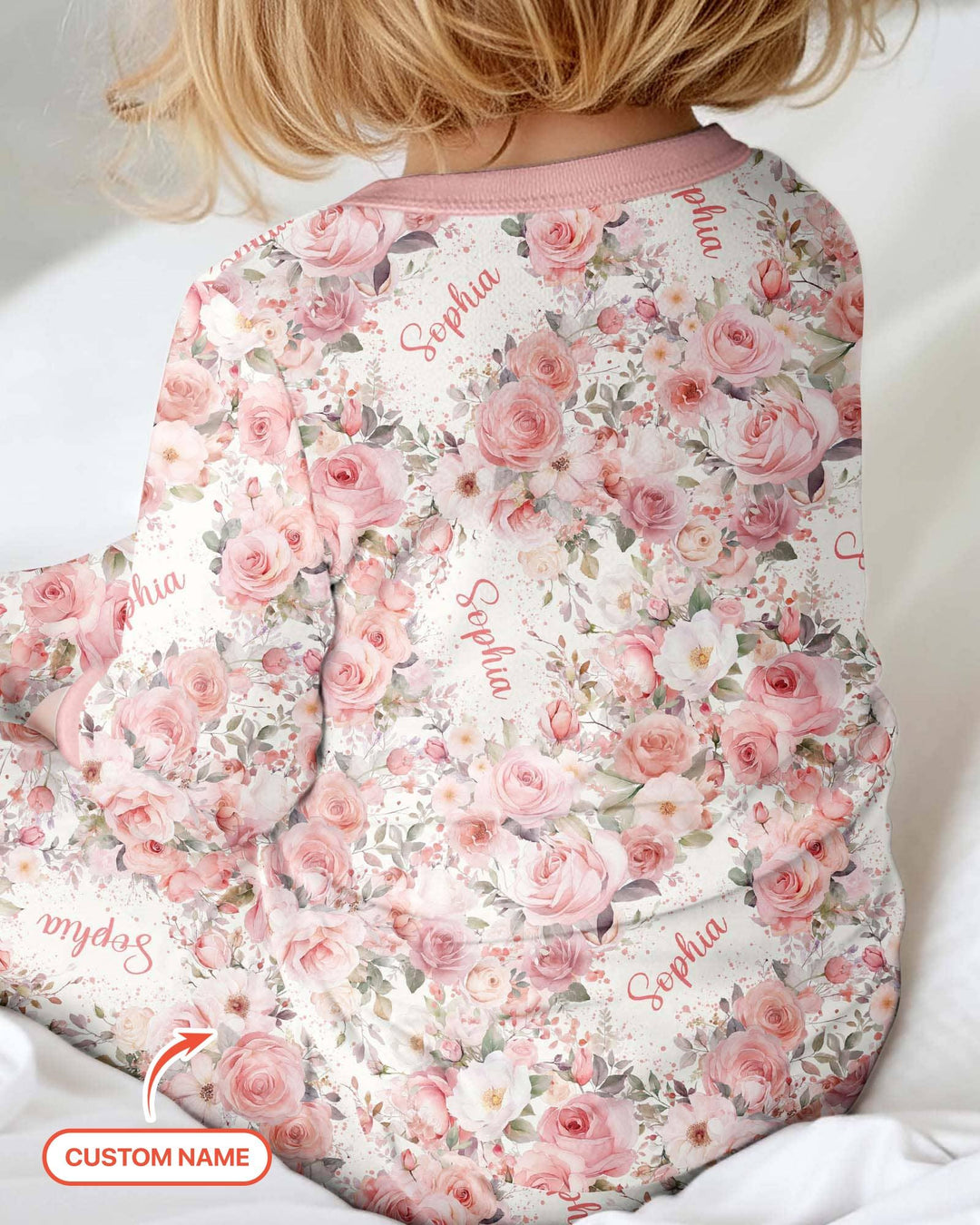 Custom Name Birth Month Flowers Bamboo Convertible Zippy