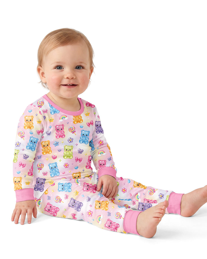 Gummy Bear Candyland Bamboo Two Piece Long Sleeve Pajama Set