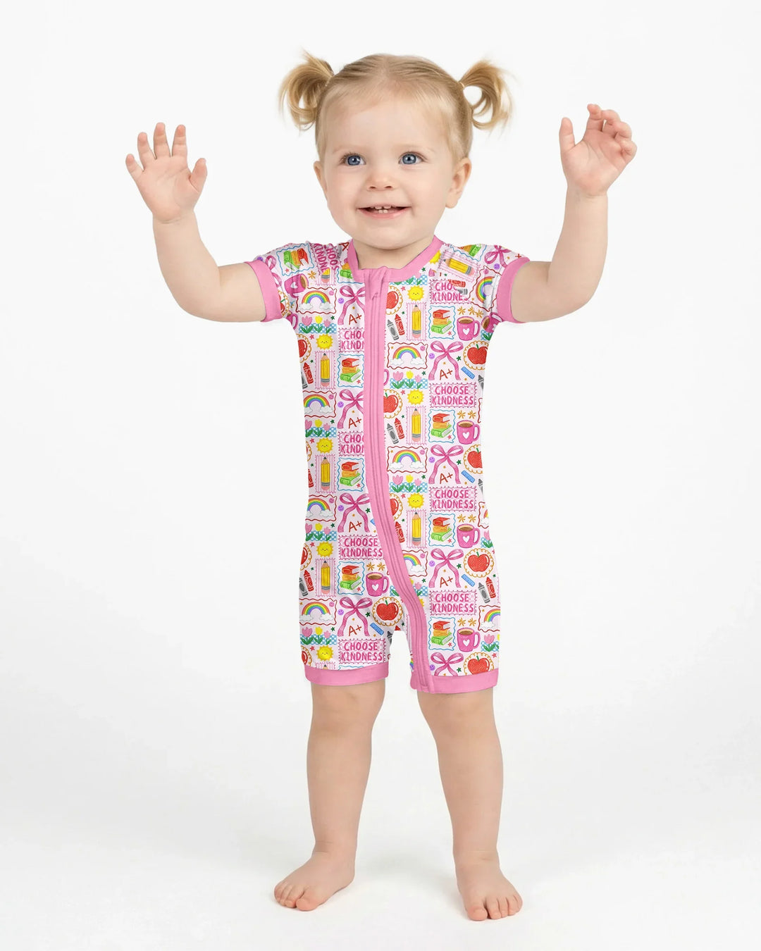 Kindness School Girl Bamboo Shorty Zippy