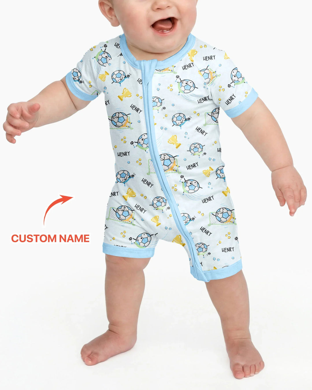 Custom Name Soccer Dad Team Matching Bamboo Shorty Zippy