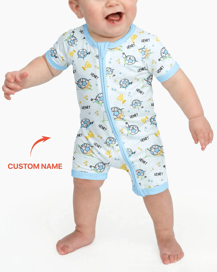 Custom Name Soccer Dad Team Matching Bamboo Shorty Zippy