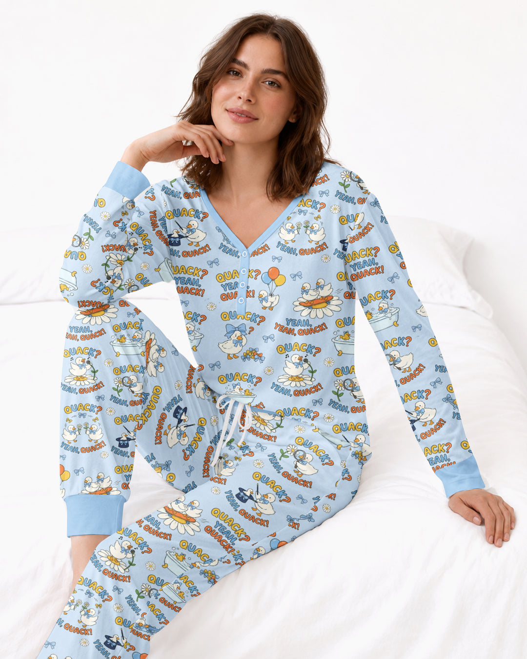 Yeah Quack Show Bamboo Women Pajama Set