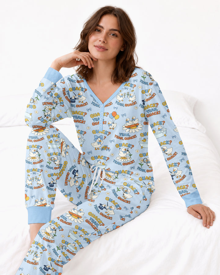 Yeah Quack Show Bamboo Women Pajama Set