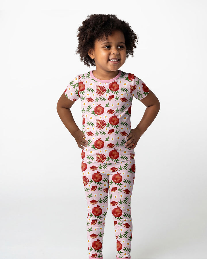 Pomegranate Garden Joy Family Matching Bamboo Two Piece Short Sleeve Pajama Set