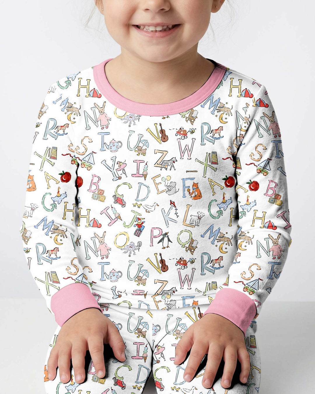 ABC Whimsy Bamboo Two Piece Long Sleeve Pajama Set