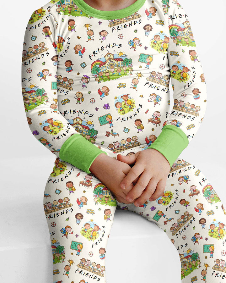 Template Bamboo Two Piece Long Sleeve Pyjamas Set