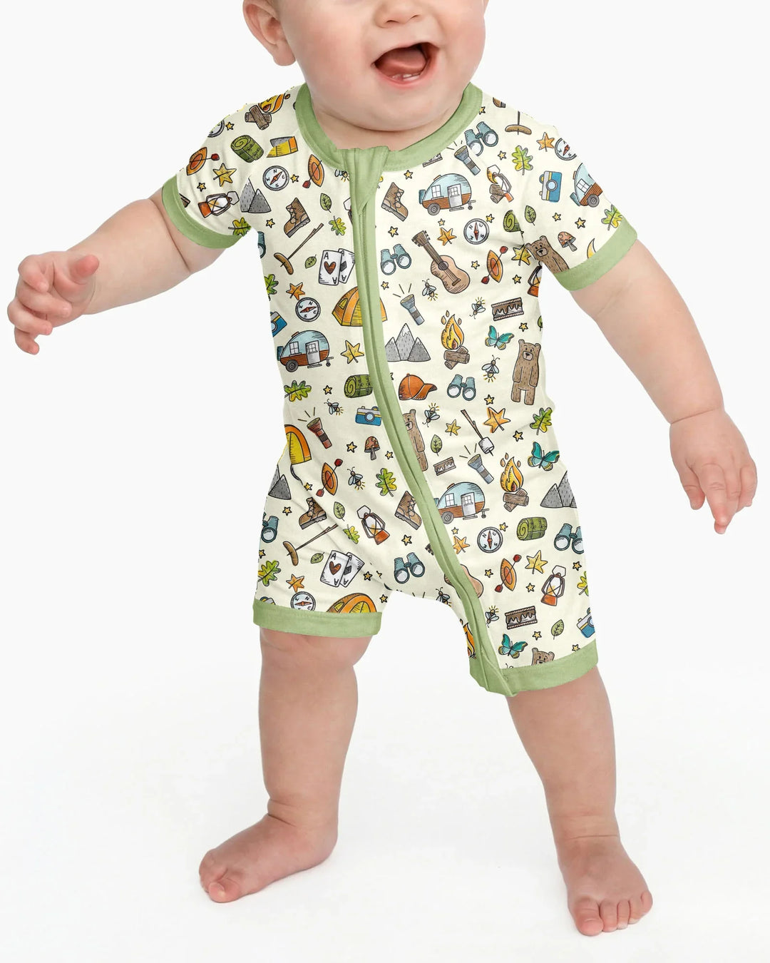 Love Camping Matching Family Bamboo Shorty Zippy