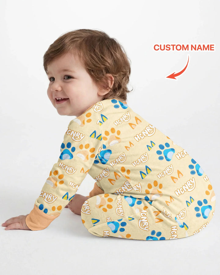 Custom Name Favourite Blue Dog Family Matching Bamboo Convertible Zippy