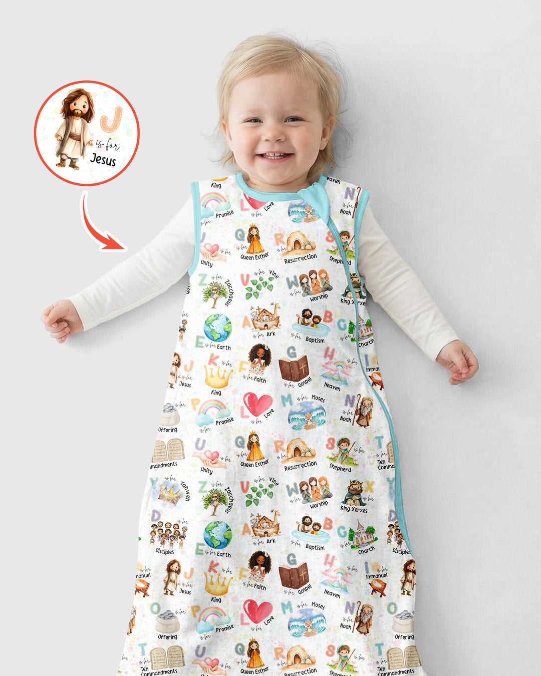 Bible ABC Alphabet Bamboo Sleep Bag