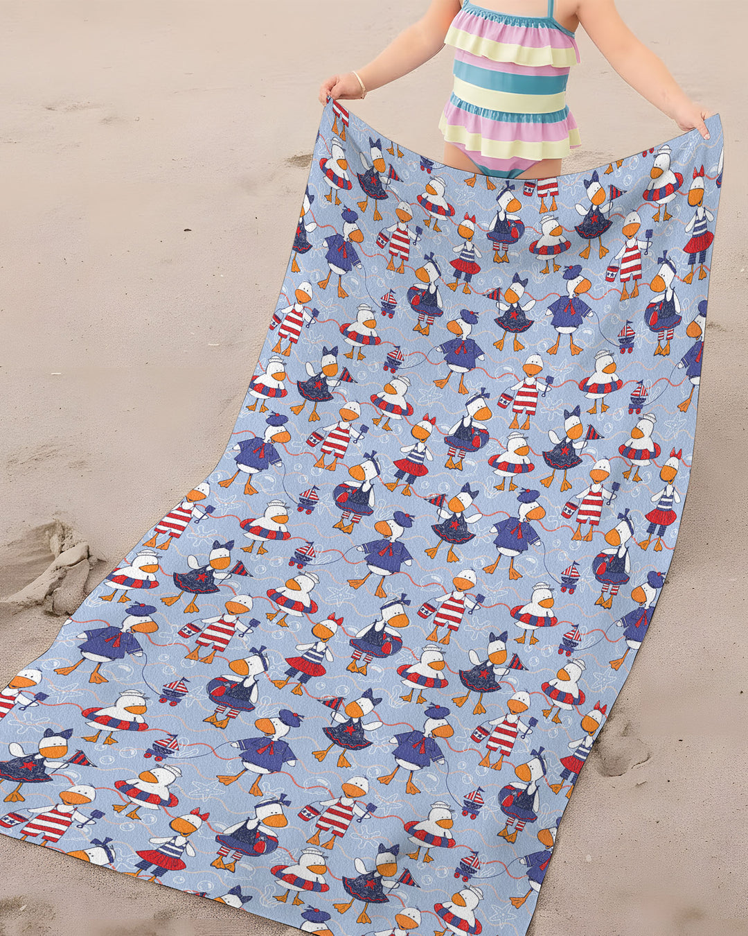 Freedom Floaties Family Matching Bamboo Beach Towel