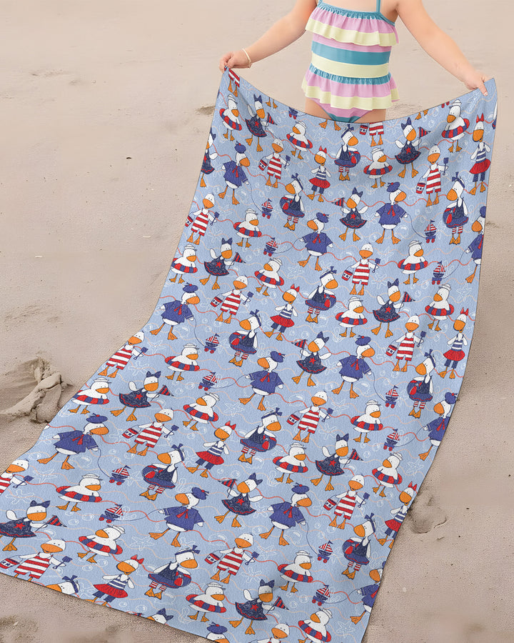 Freedom Floaties Family Matching Bamboo Beach Towel